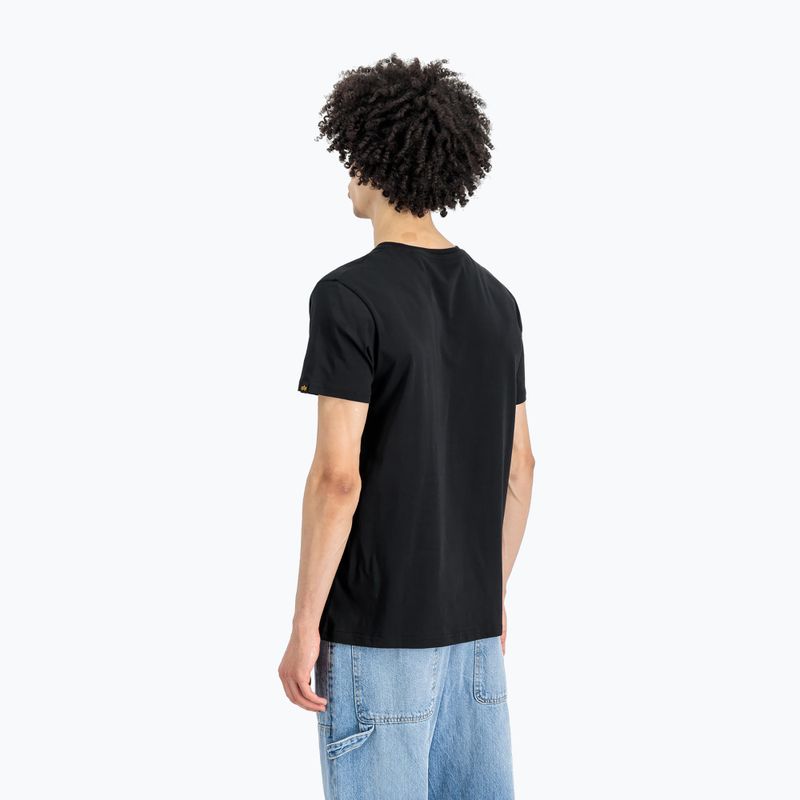 Alpha Industries men's basic black/blue polo shirt 3
