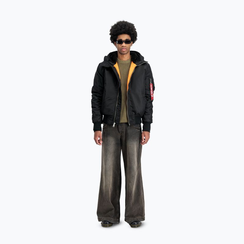 Men's Alpha Industries MA-1 Hooded Bomber jacket black 2