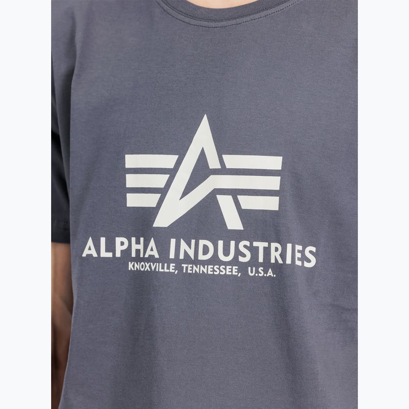 Alpha Industries men's Basic greyblack t-shirt 4