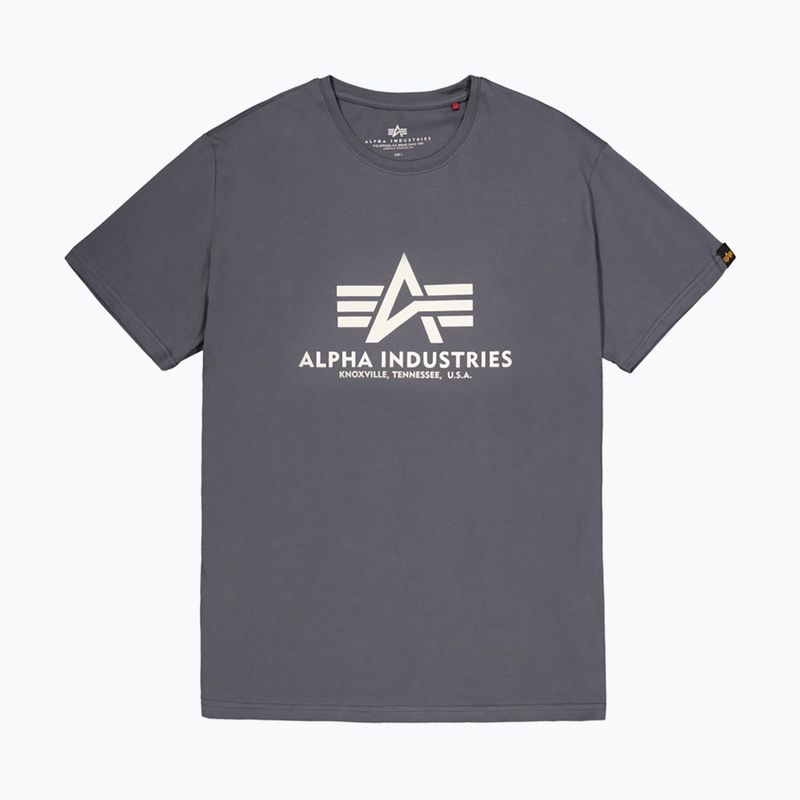 Alpha Industries men's Basic greyblack t-shirt 8