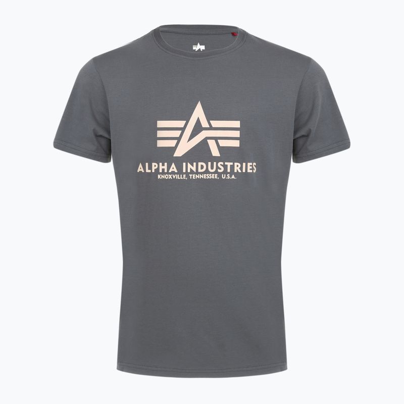Alpha Industries men's Basic greyblack t-shirt 5
