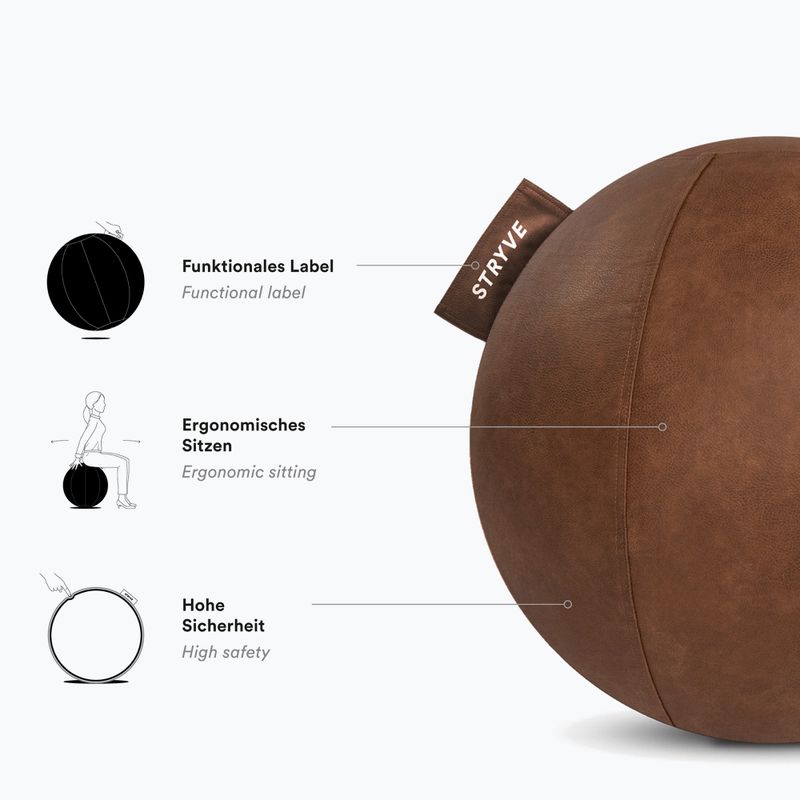 Gymnastics ball STRYVE Active 70 cm natural brown 3