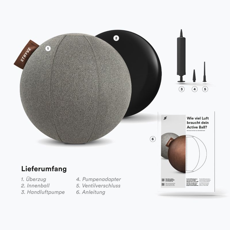 STRYVE Active Ball 65 cm stone grey 5