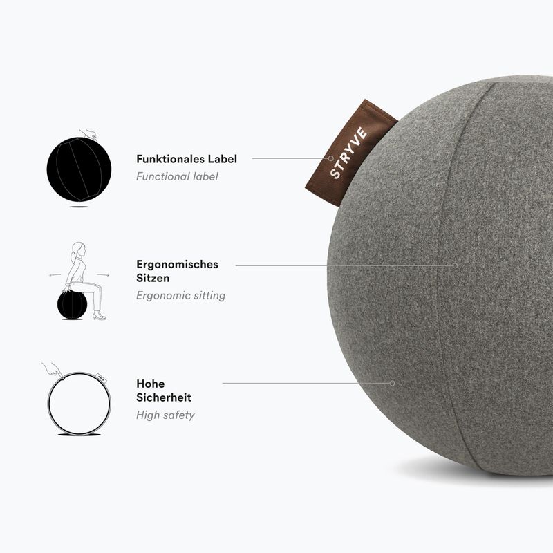 STRYVE Active Ball 65 cm stone grey 7