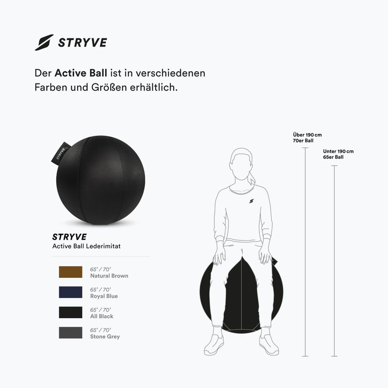 Gymnastics ball STRYVE Active 65 cm black 2