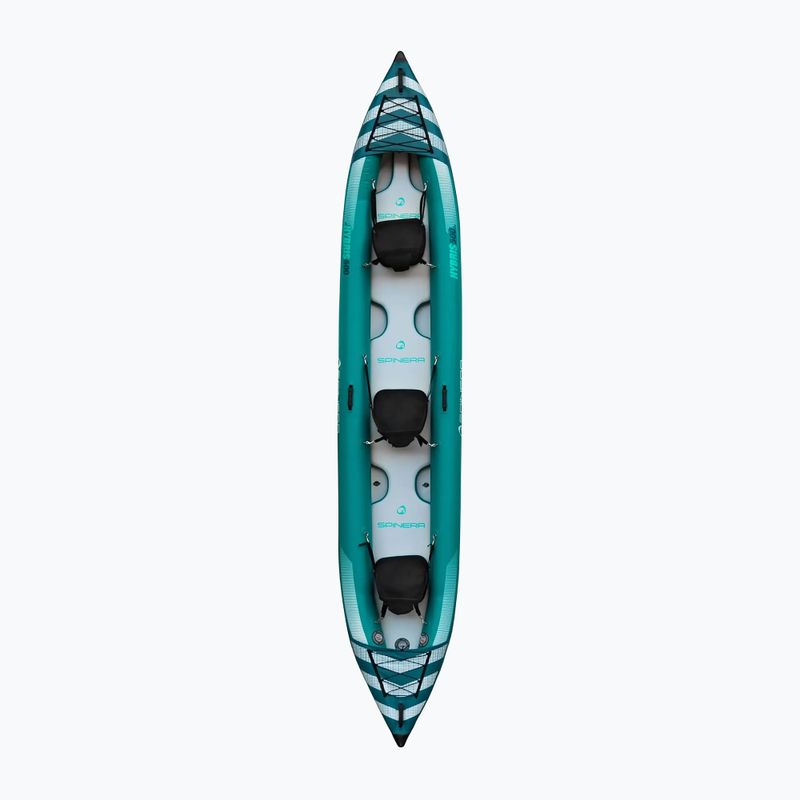 SPINERA Hybris 475 teal/white/grey 3-person inflatable kayak 2