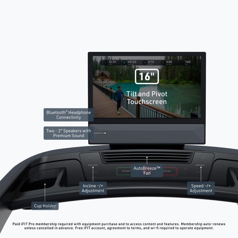 Electric treadmill NordicTrack T16 black 8