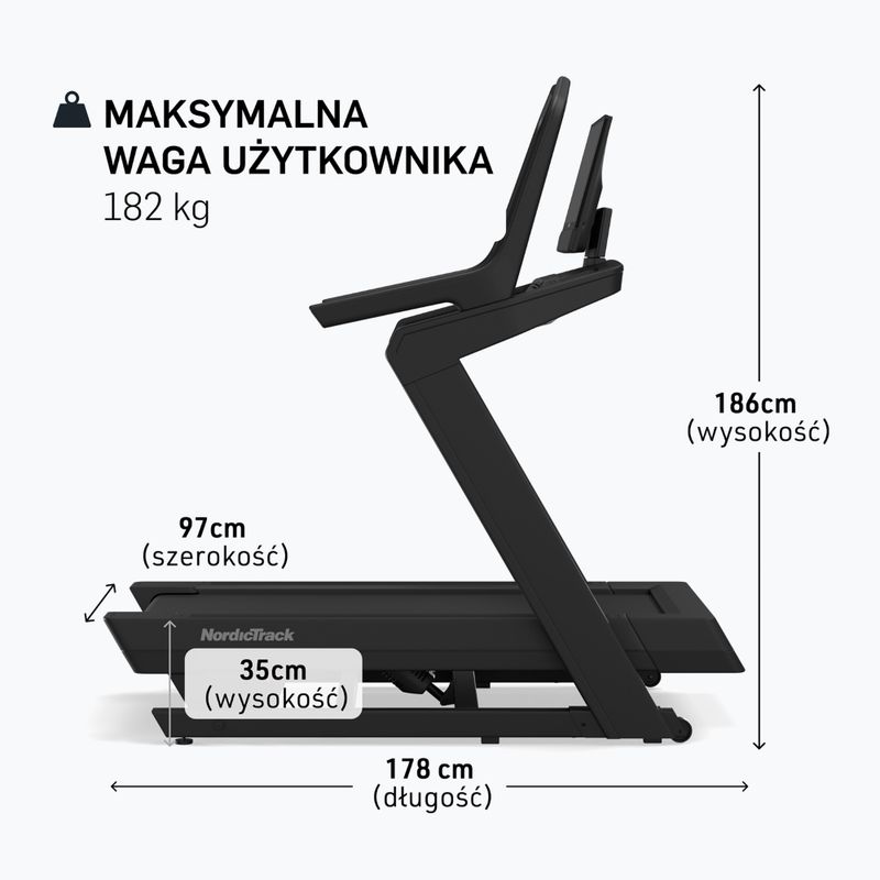 Electric treadmill NordicTrack X16 black 2