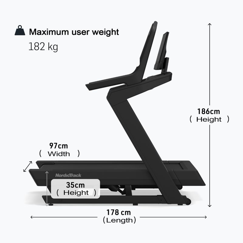 Electric treadmill NordicTrack X16 black 6