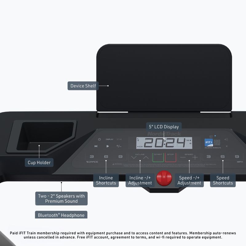 Electric treadmill NordicTrack T Series 5 black 2