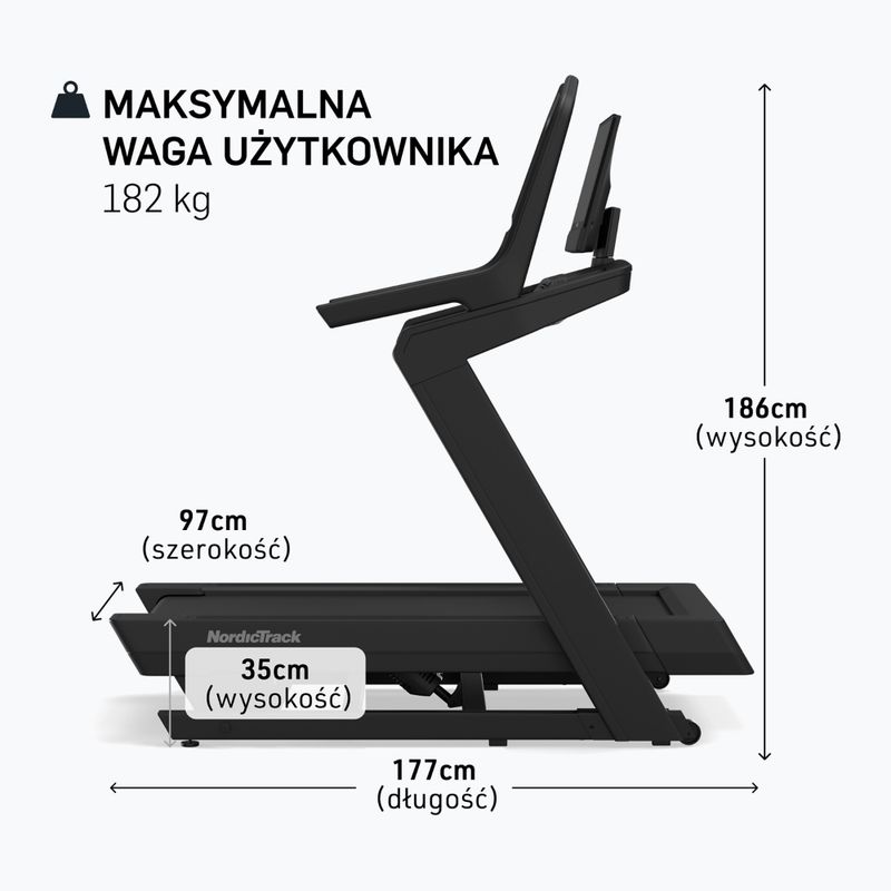 Electric treadmill NordicTrack X24 black 4