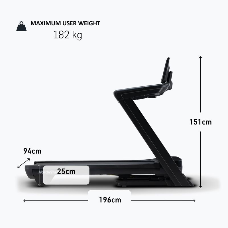 Electric treadmill NordicTrack Commercial 1250 black 9