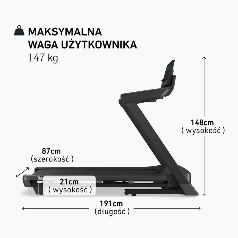 Electric treadmill NordicTrack T8 black 7