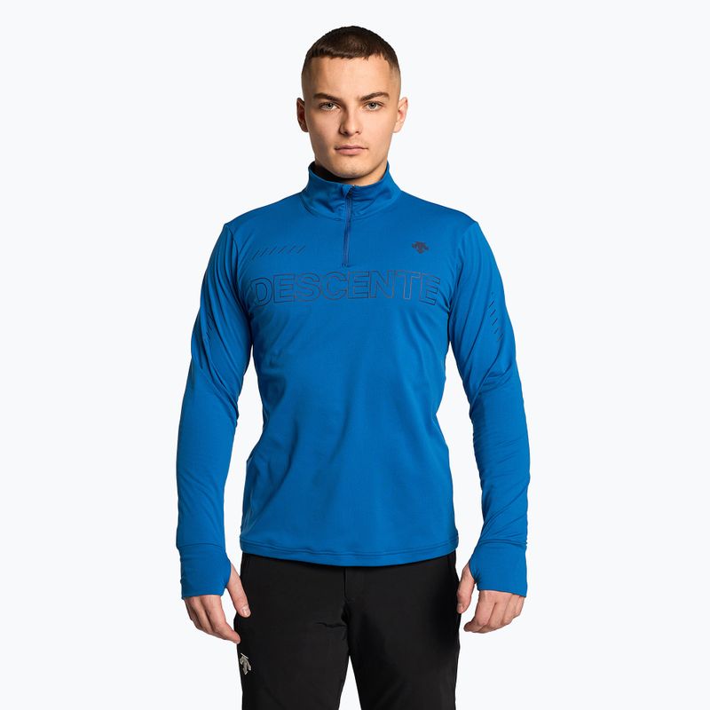 Men's Descente ski sweatshirt Descente 1/4 Zip 52 blue DWMUGB28