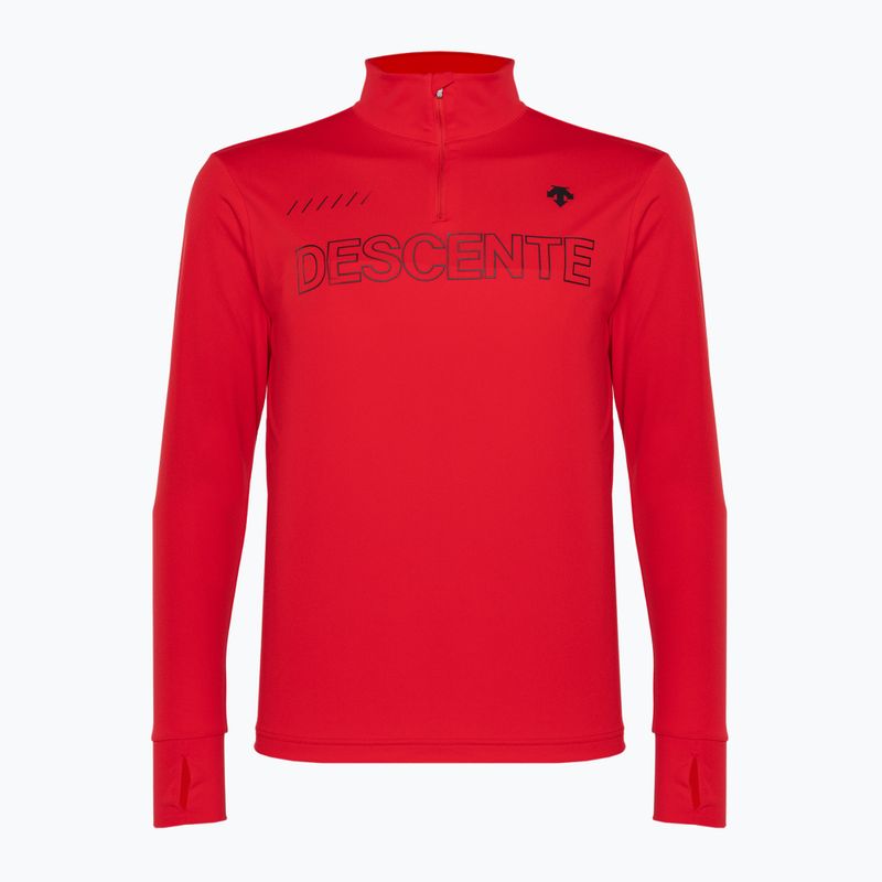 Men's Descente ski sweatshirt Descente 1/4 Zip 85 red DWMUGB28