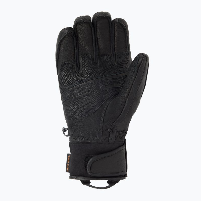 Men's ski gloves Descente Black leather 3