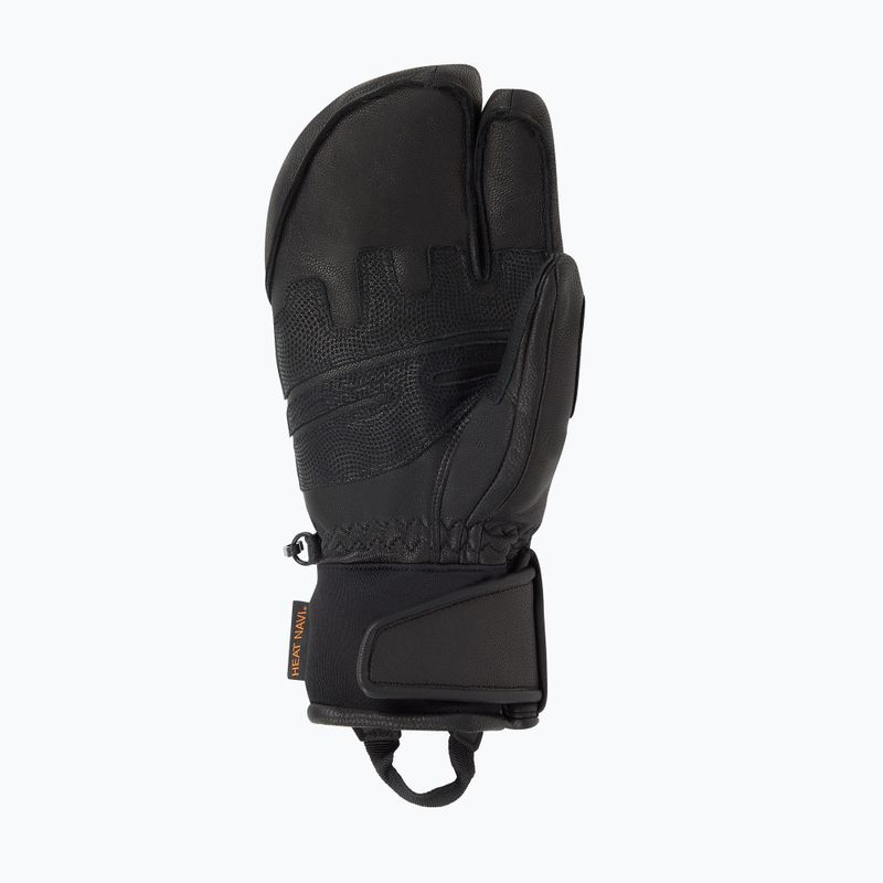 Men's ski gloves Descente 3 Finger Leather black 3