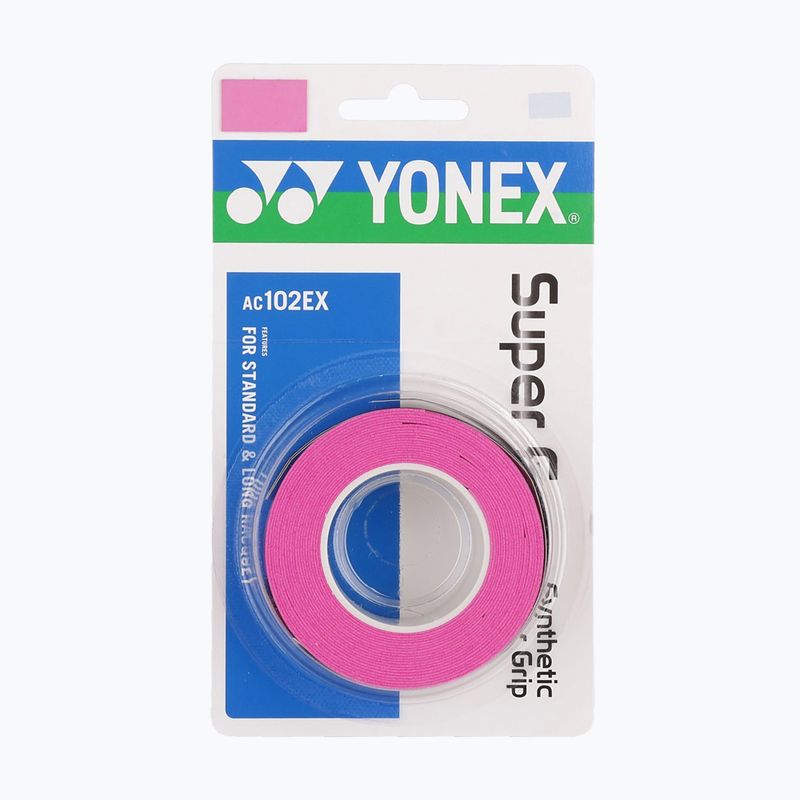 Badminton racket wraps YONEX AC 102 EX 3 pcs. pink