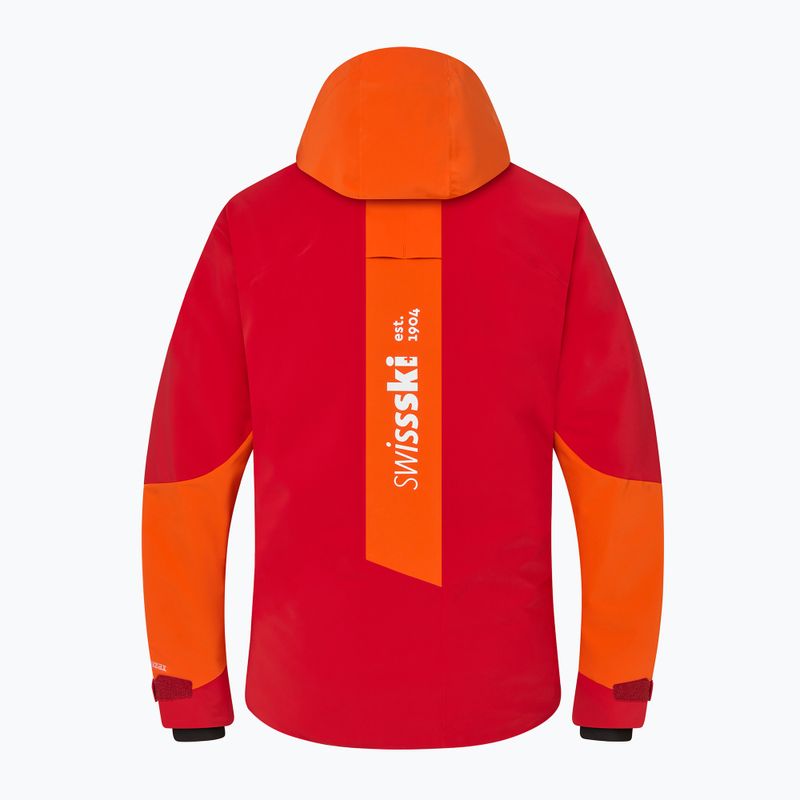 Men's Descente Swiss mandarin orange ski jacket 8