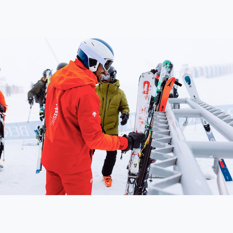 Men's Descente Swiss mandarin orange ski jacket 14