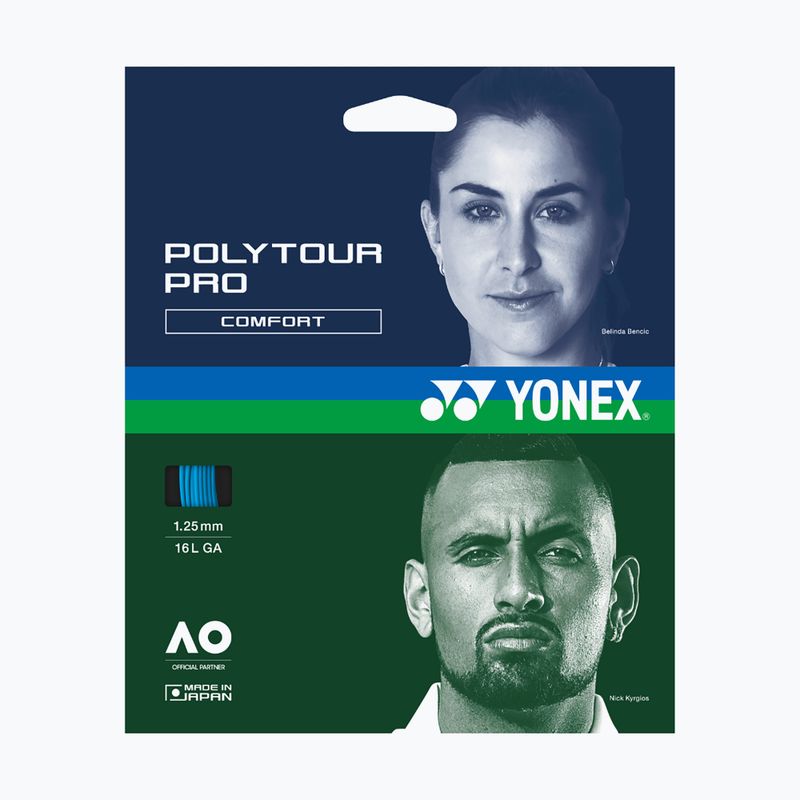 Tennis string YONEX Poly Tour Pro 125 Set blue NT125PPSB