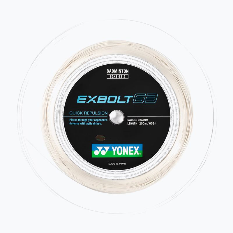 Badminton string YONEX Exbolt 63 Set 10 m white