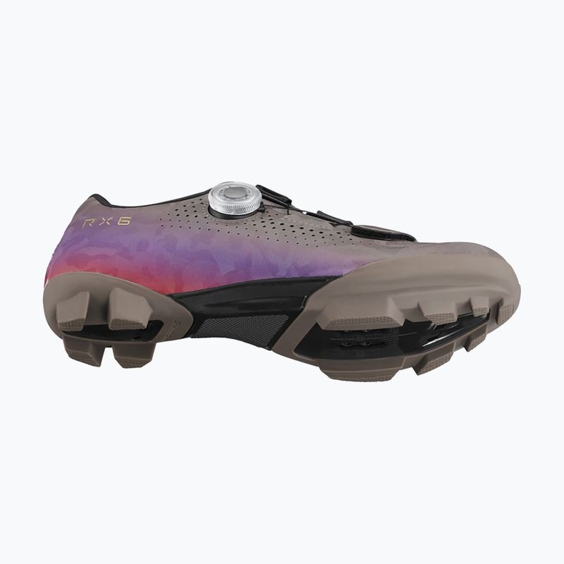 Women's gravel shoes Shimano SH-RX600 gray/purple 5