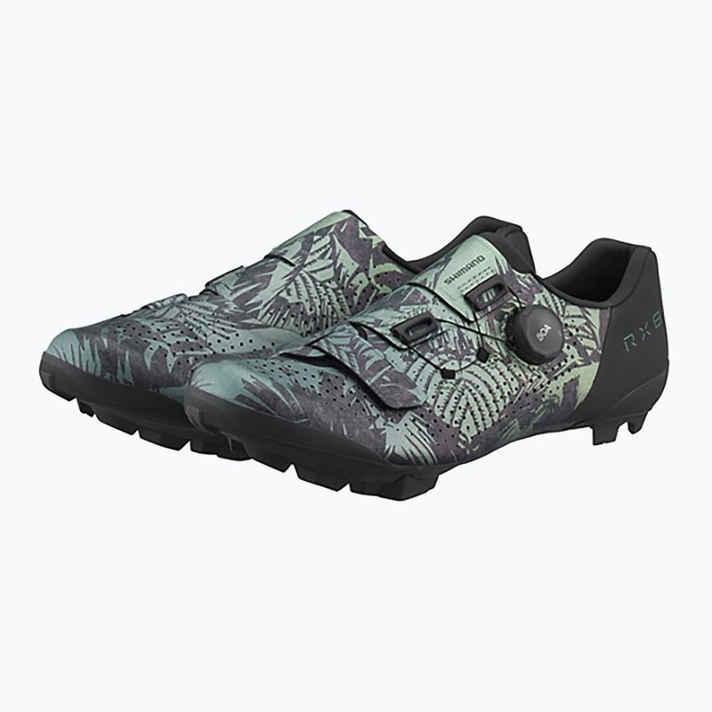 Shimano SH-RX801 men's gravel shoes tropical leaves 2