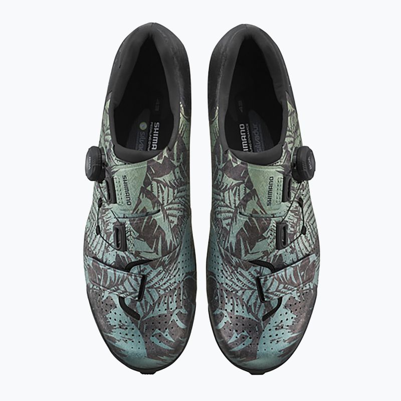 Shimano SH-RX801 men's gravel shoes tropical leaves 3