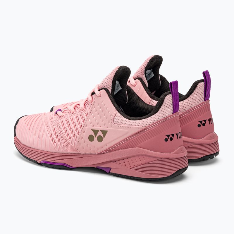 Women's tennis shoes YONEX Sonicage 3 pink/beige 3