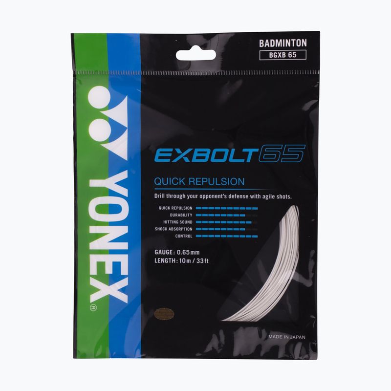 Badminton string YONEX Exbolt 65 Set 10 m white 2
