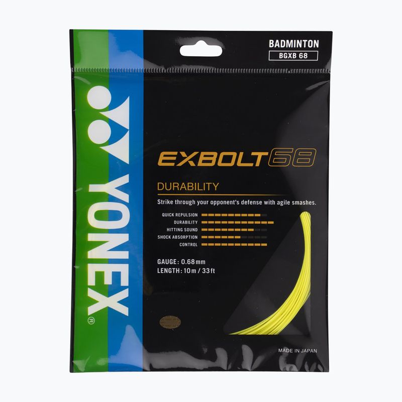 Badminton string YONEX Exbolt 68 Set 10 m yellow 2