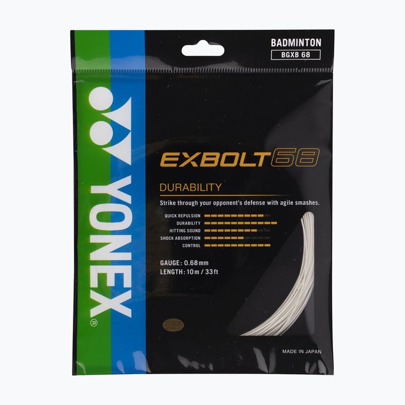 Badminton string YONEX Exbolt 68 Set 10 m white 2