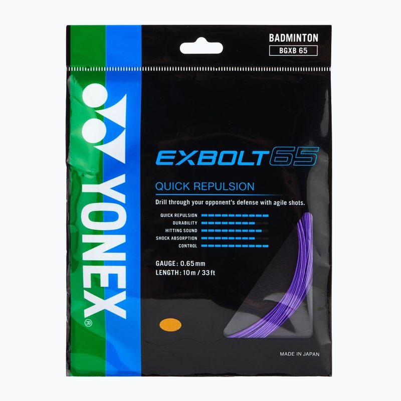 Badminton string YONEX Exbolt 65 Set 10 m purple