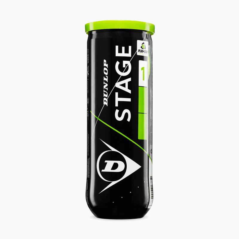 Tennis balls Dunlop Stage 1 3 pack green 2