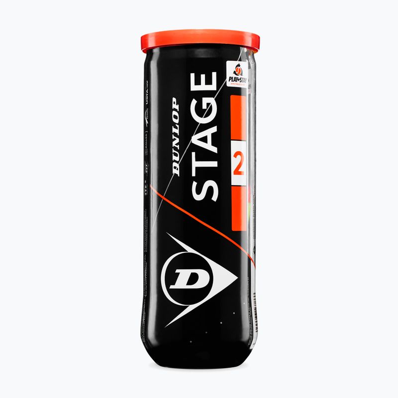 Tennis balls Dunlop Stage 2 3 pack orange 2