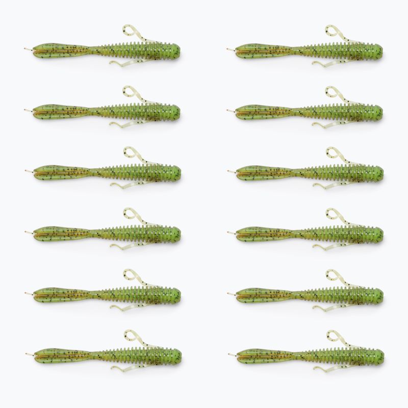 Keitech Hog Impact rubber lure 12 pcs green pumpkin-chartreus 4560262570971