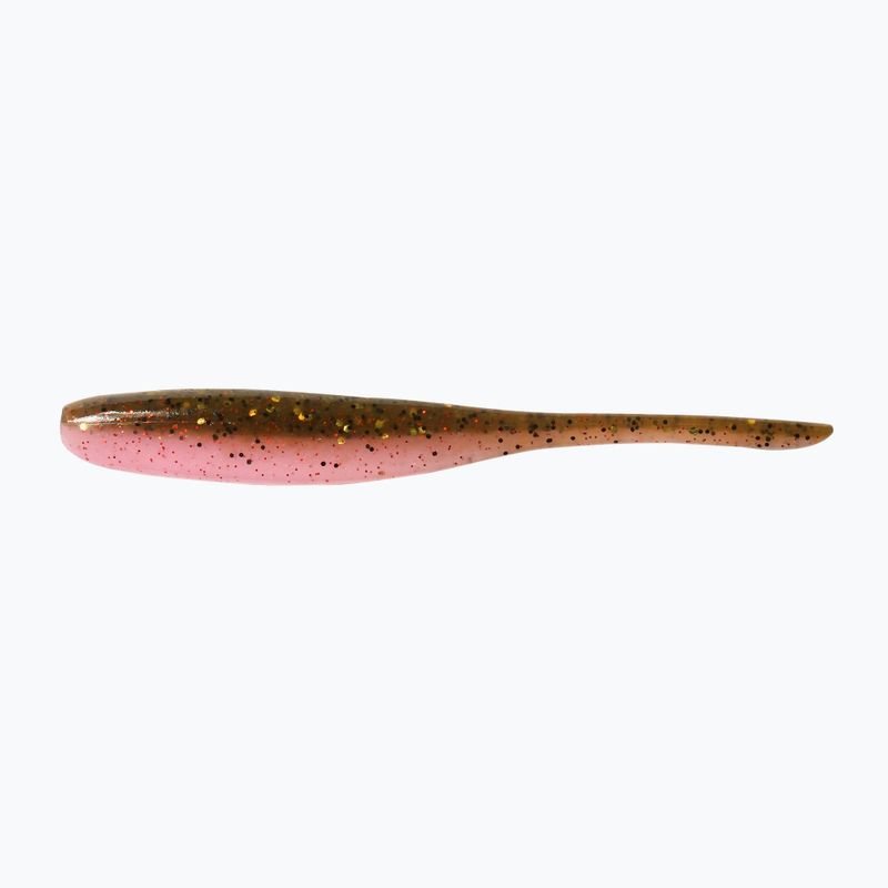 Keitech Shad Impact rubber bait 12 pc green pumpkin pink 4560262625244