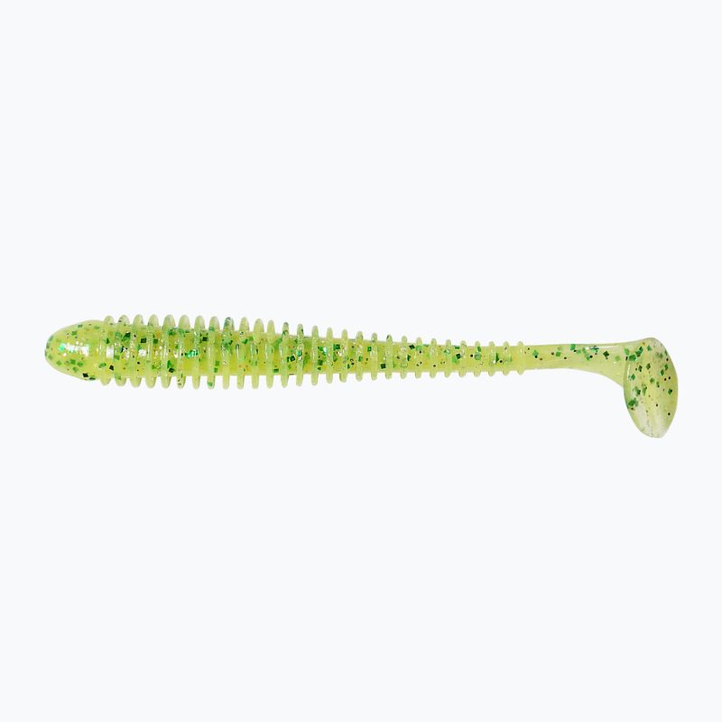 Keitech Swing Impact 8 piece chartreuse lime shad rubber lure 4560262636172