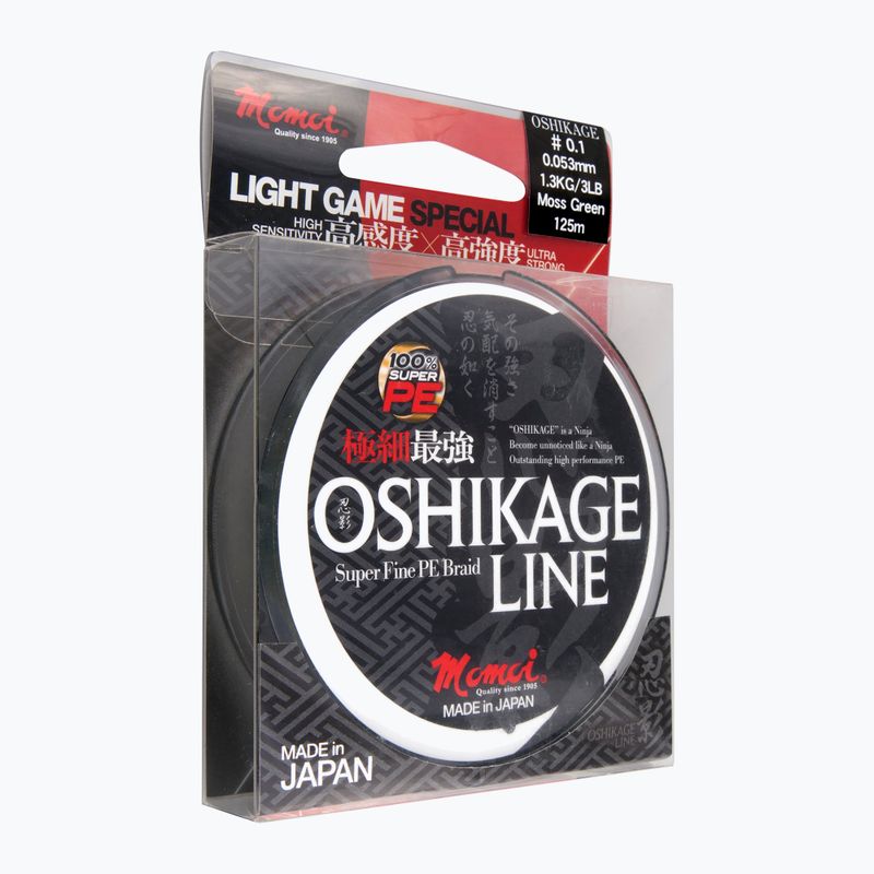 Braided spinning line Momoi Oshikage green JMO-49-04-105