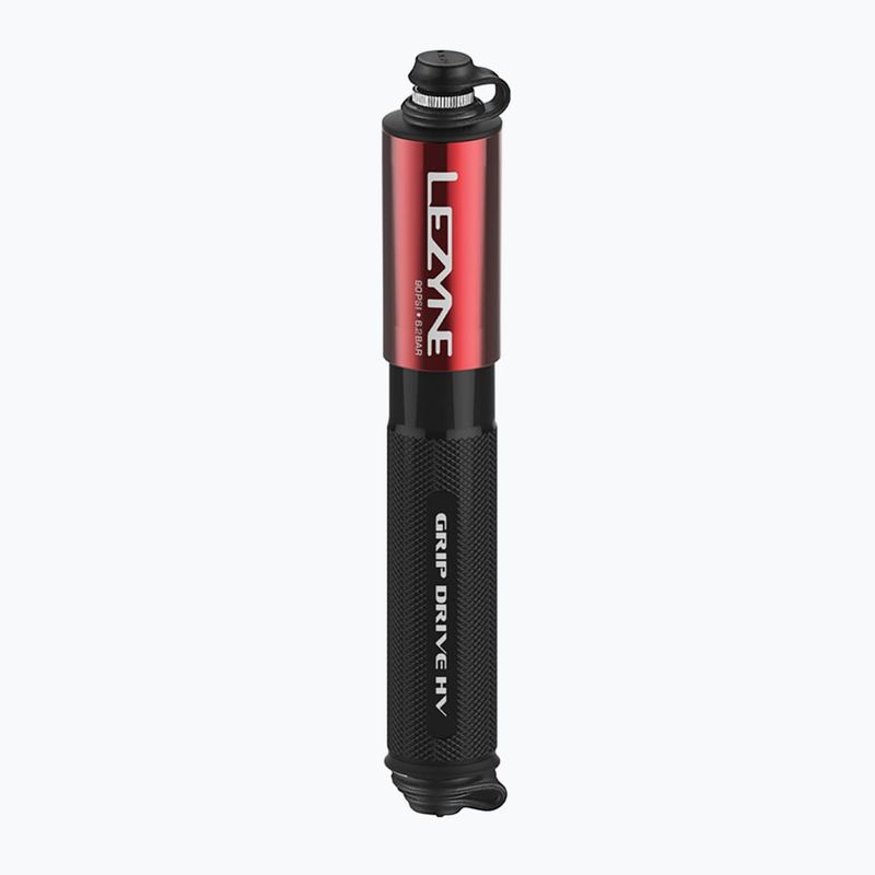 Lezyne Grip Drive HV S ABS FLEX bicycle pump 90psi red