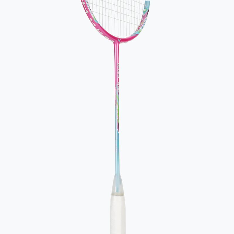 Badminton racket VICTOR DriveX 6SP QM fluorescent rose-red/light blue 4