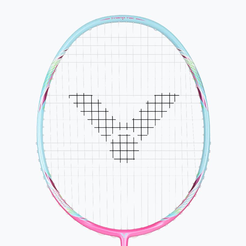 Badminton racket VICTOR DriveX 6SP QM fluorescent rose-red/light blue 2