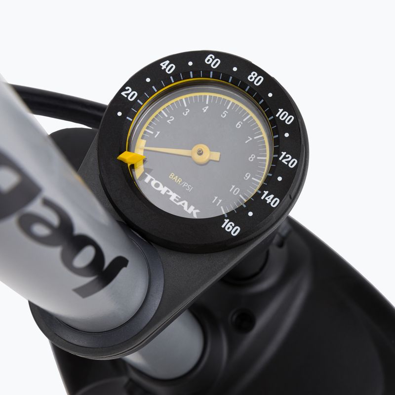 Topeak Joe Blow Max Hp silver bicycle floor pump T-TJB-M2S 3