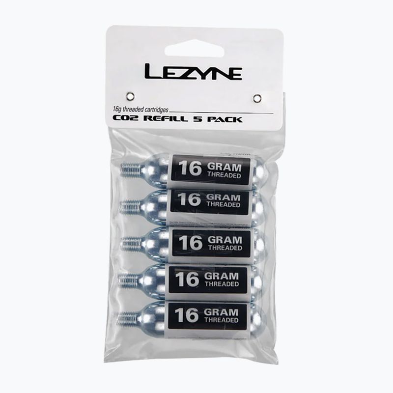 Gas cartridges for Lezyne Threaded CO2 bicycle pump 16g 5 pcs silver 2