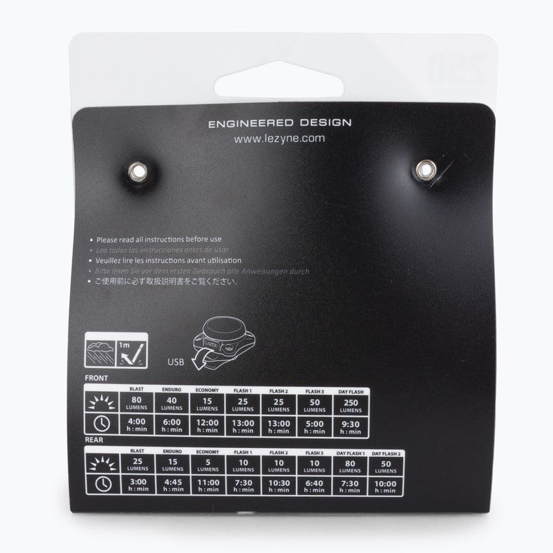 Lezyne bike light set ZECTO DRIVE, usb LZN-1-LED-8P-V304 2