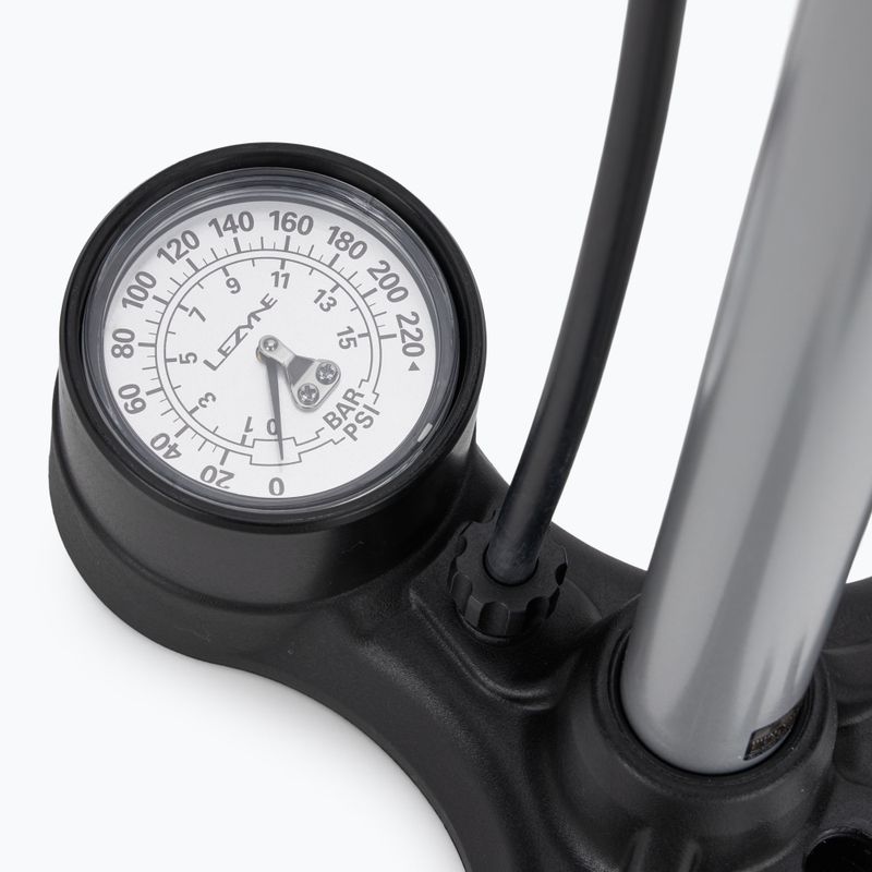 Lezyne Macro Floor DV Dual Valve Head bicycle pump 220psi silver 3