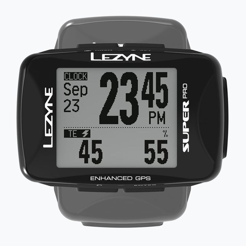 Lezyne Super Pro GPS bicycle counter black