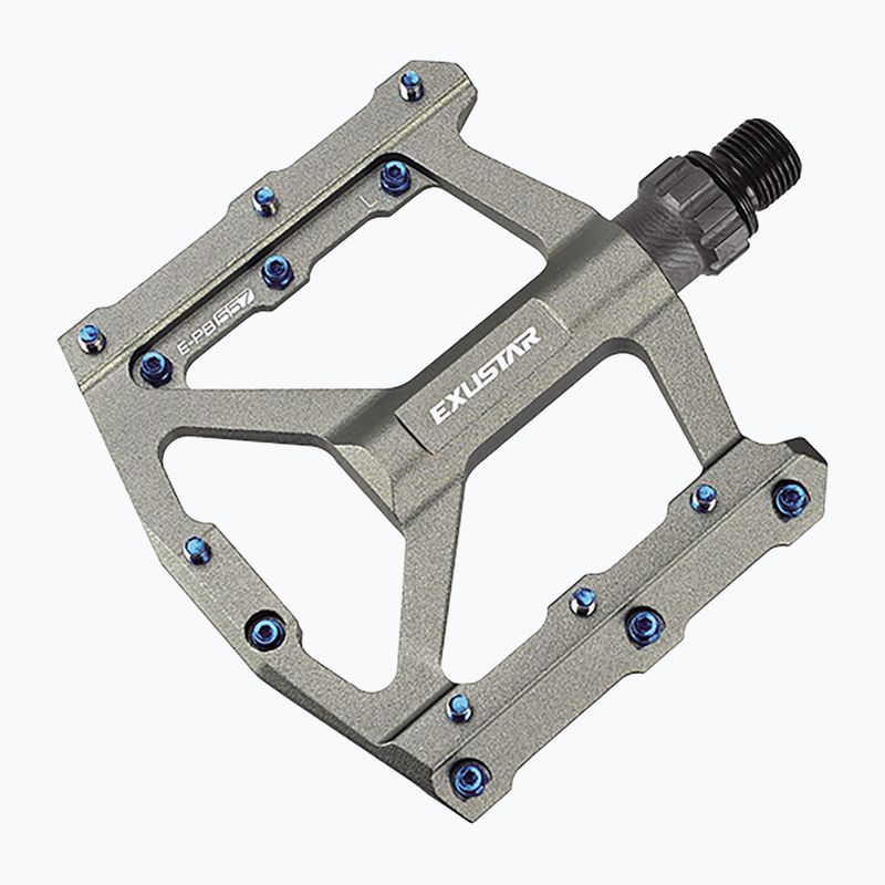 Exustar grey bicycle pedals PB557