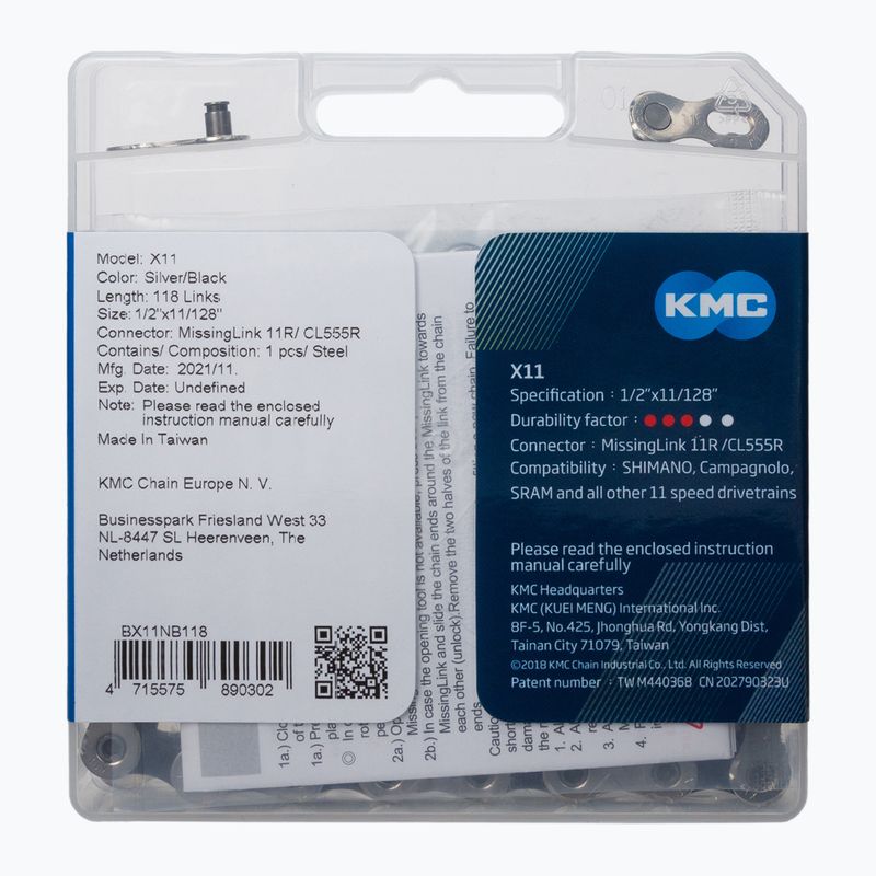 KMC X11 118 link 11rz silver BX11NB118 bicycle chain 2